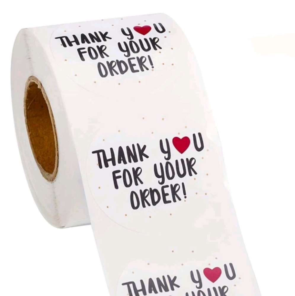 500 pc roll of thank you stickers